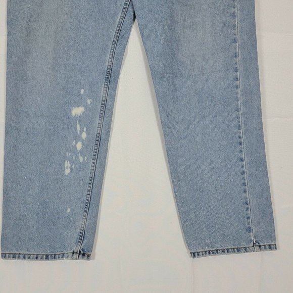 Vintage Levis 550 Jeans Mens 40x30* Blue Relaxed Straight Leg Black Bat Wing Tag - Picture 4 of 12